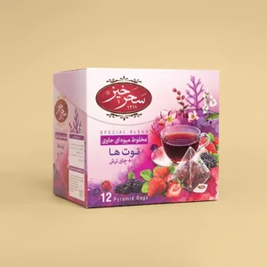 دمنوش مخلوط توت و چای ترش سحرخیز