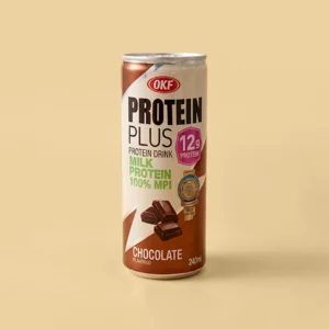 شیر پروتئینی کره‌ای OKF Protein Plus با طعم شکلات