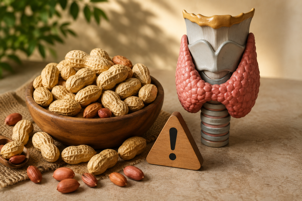 مضرات بادام زمینی برای افراد دارای تیروئید  بررسی علمی کامل  بابات
